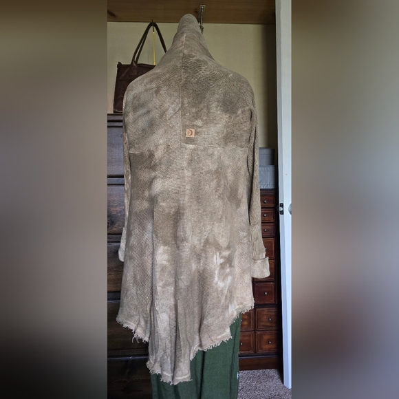 Sinew Moon Strange Shadows Cropped Willow Hemp Sweater Knit Cardigan - Picture 2 of 10